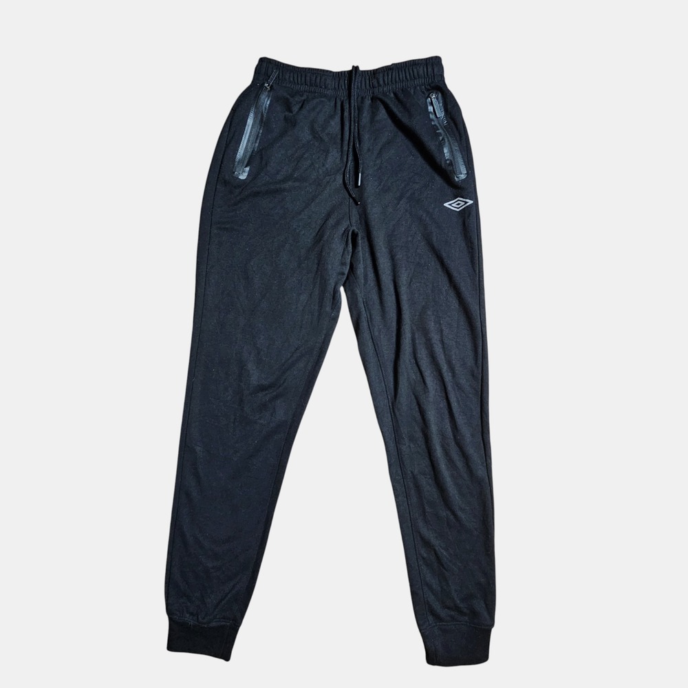 Umbro Womens Elastic Waist Jogger Pants S 28L Side Zipper Pockets Athletic Gym